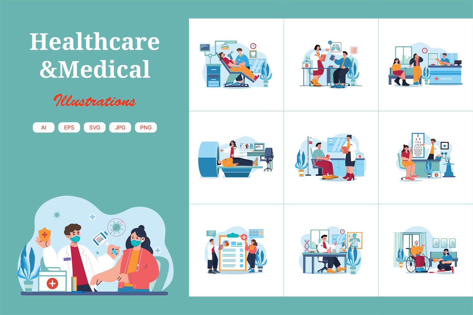 M526_Healthcare and Medical Illustration Pack M526_Healthcare and Medical Illustration Pack