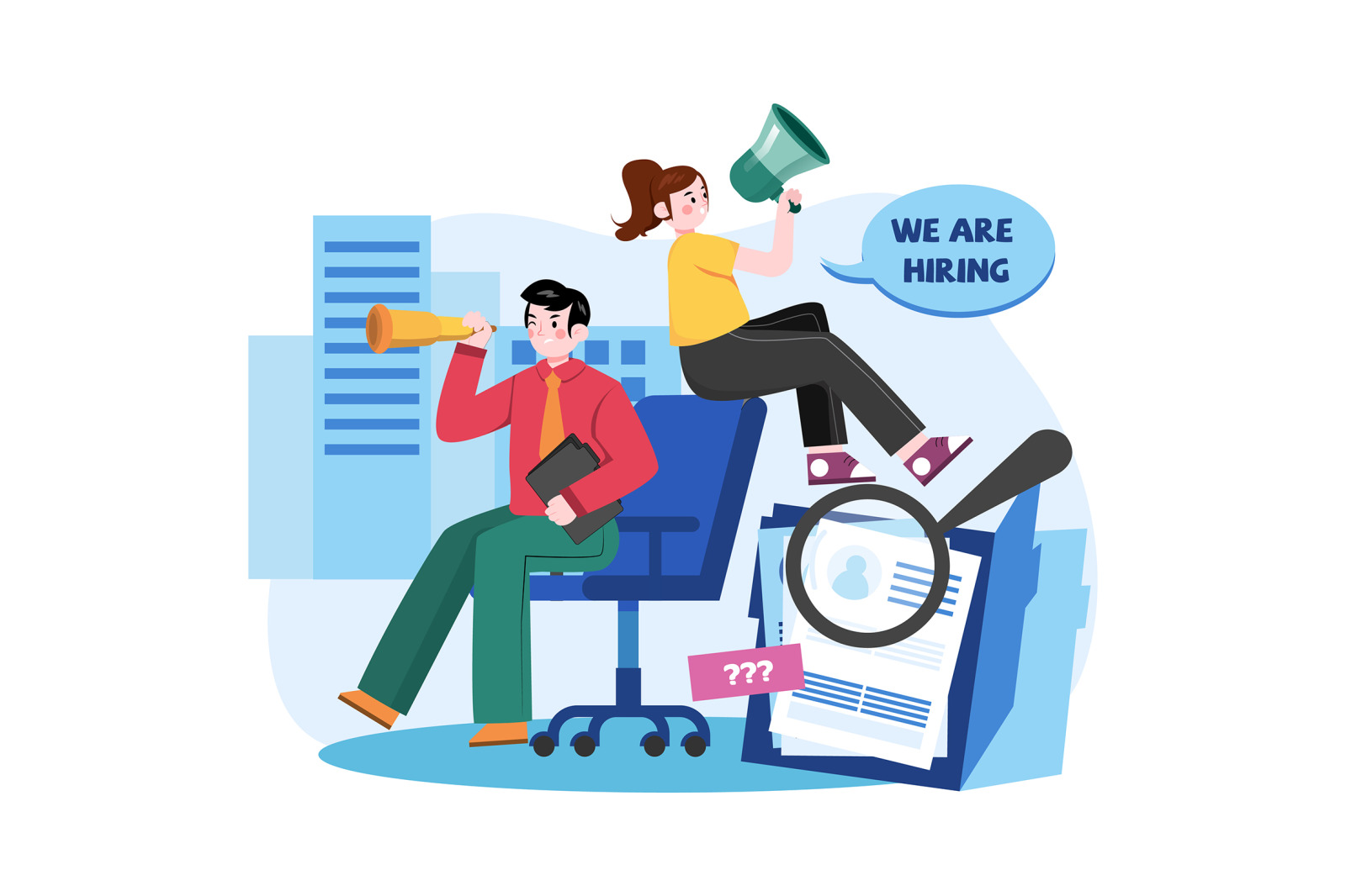 M528_Interview &amp; Hiring Illustration Pack