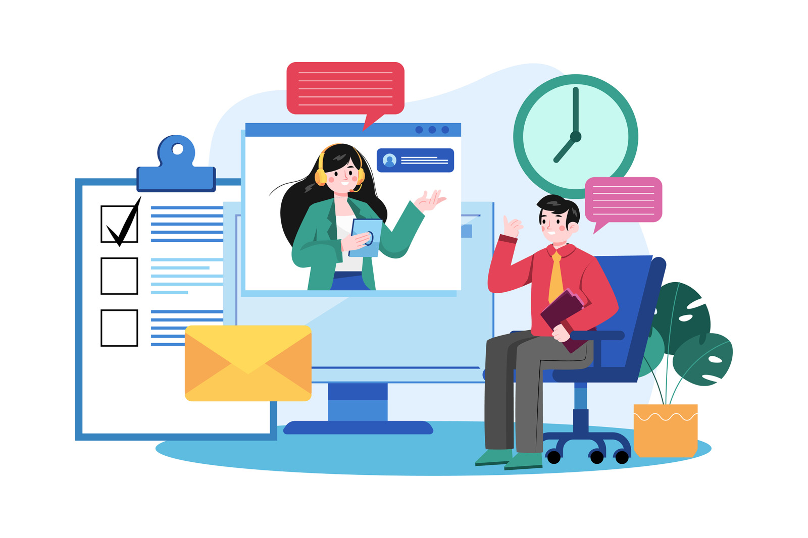 M528_Interview & Hiring Illustration Pack M528_Interview & Hiring Illustration Pack