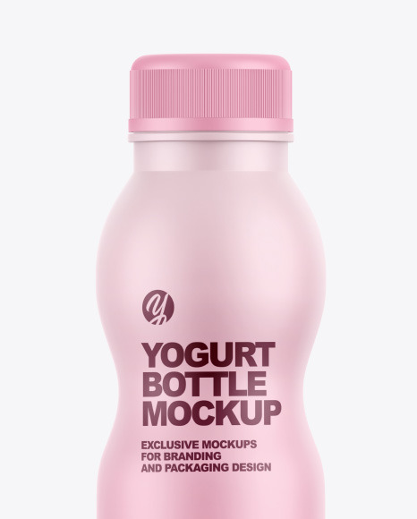 Matte Yogurt Bottle Mockup