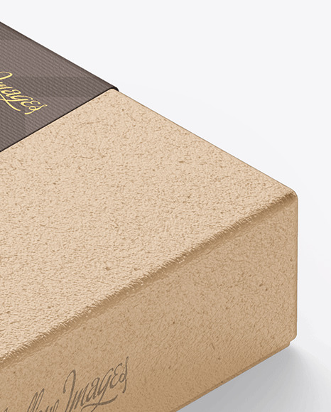 Kraft Wrapped Box Mockup