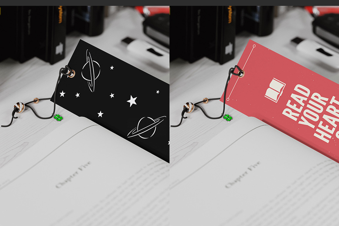 Paper Bookmark Mockup