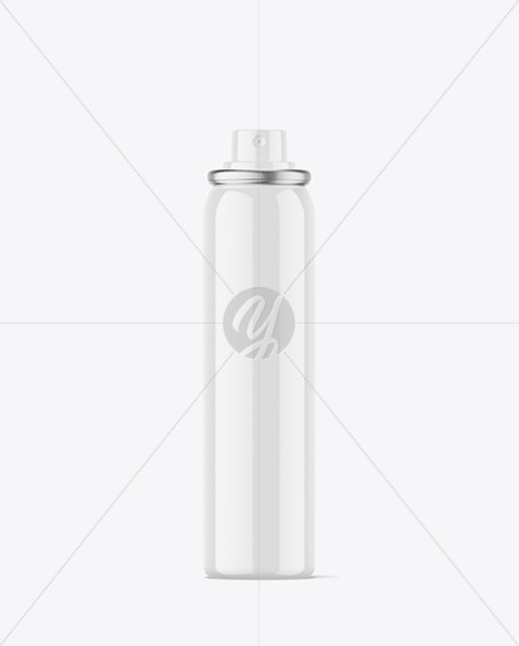 Glossy Aerosol Bottle Mockup