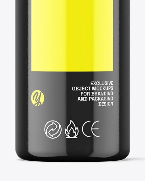 Glossy Aerosol Bottle Mockup