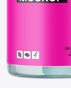 120ml Blue Glass Cosmetic Bottle w/ Pump Mockup 120ml Blue Glass Cosmetic Bottle w/ Pump Mockup