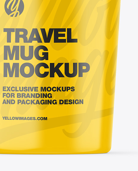 Glossy Travel Mug Mockup