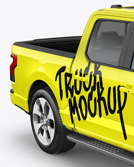 Pickup Truck Mockup - Half Side View