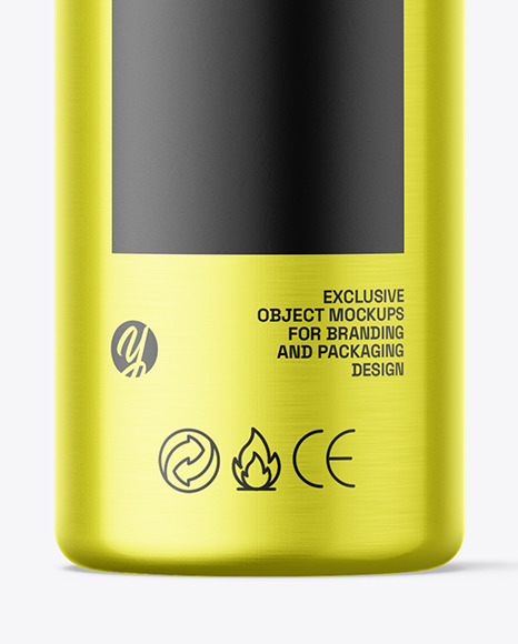 Metallic Aerosol Bottle Mockup