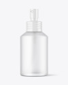 120ml Frosted Glass Cosmetic Bottle w/ Pump Mockup