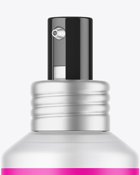 120ml Frosted Glass Cosmetic Bottle w/ Pump Mockup