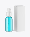 Clear Glass Pump Bottle w\ Box Mockup