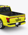 Pickup Truck Mockup - Back Half Side View