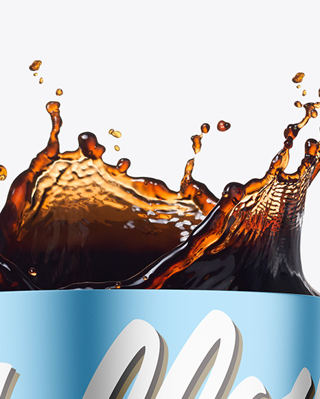 Metallic Mug w/ Coffee Splash Mockup