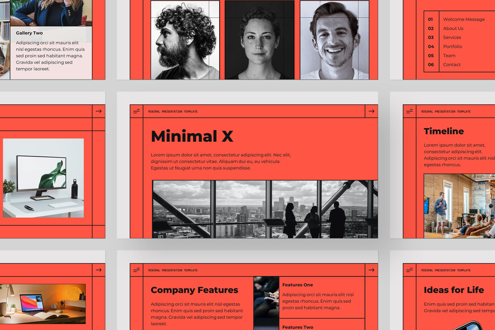 Minimal X Presentation Template