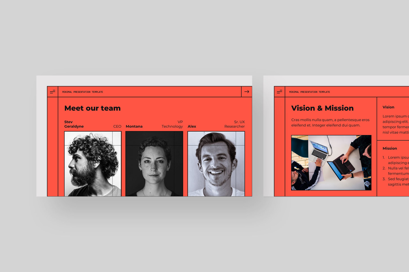 Minimal X Presentation Template Minimal X Presentation Template