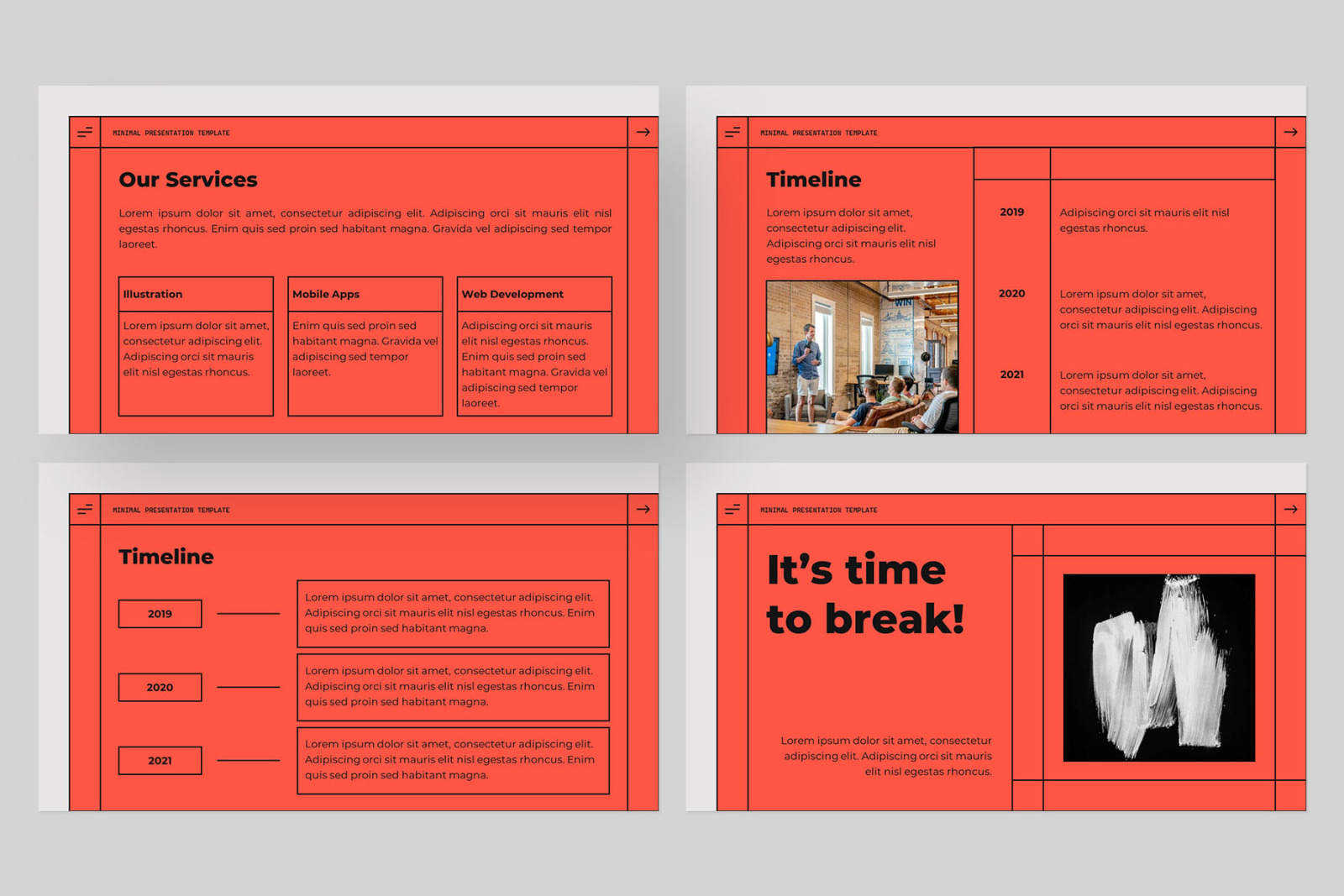 Minimal X Presentation Template