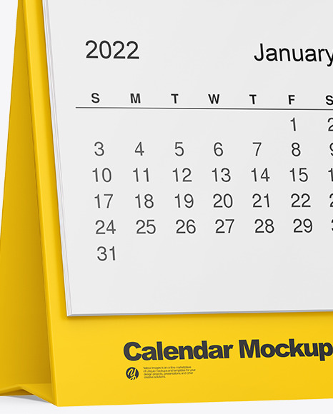 Table Desk Calendar Mockup