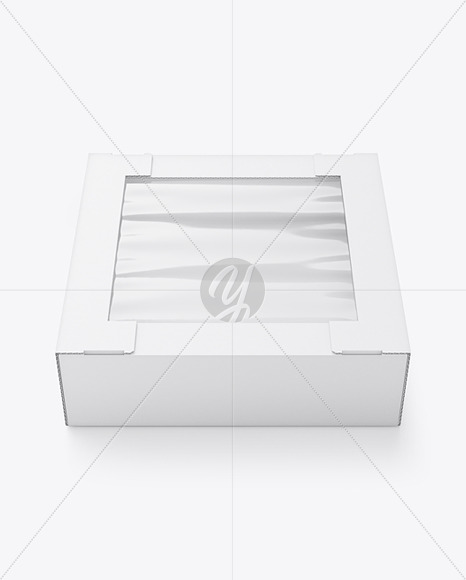 Cardboard Box w/ Glossy Film Mockup