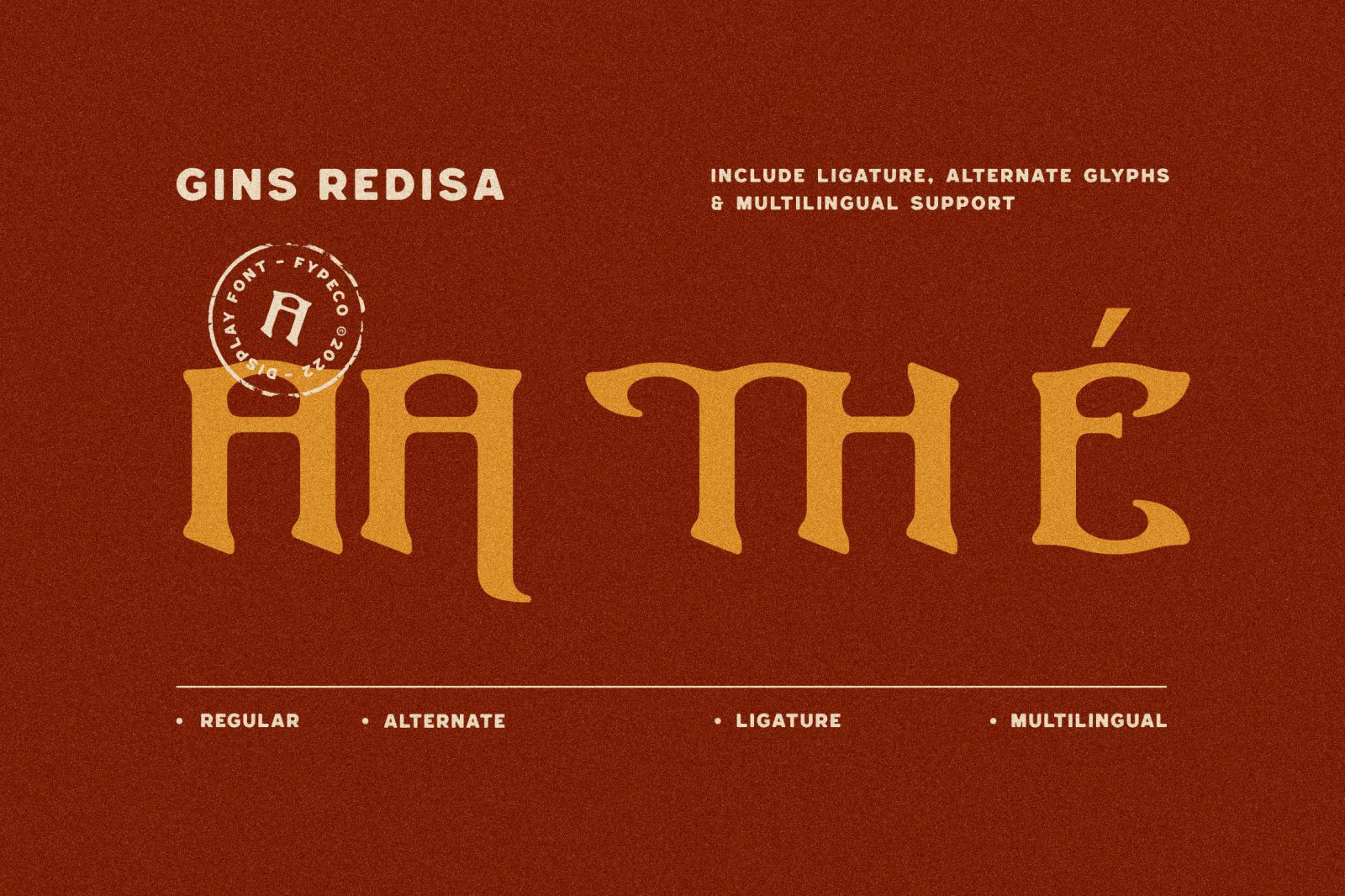 Gins Redisa - Vintage Display Font