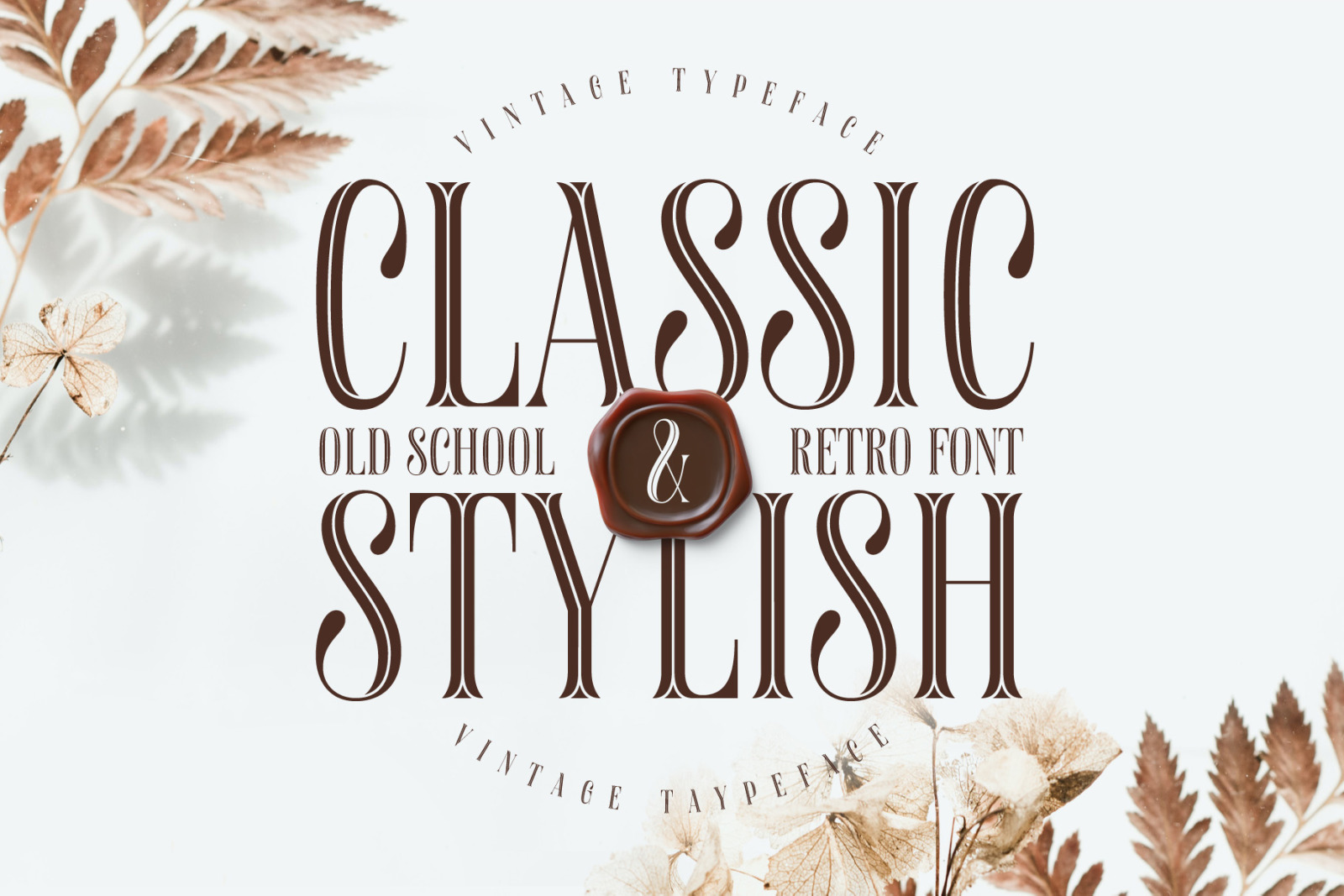 Aquatory Vintage Font and Template.