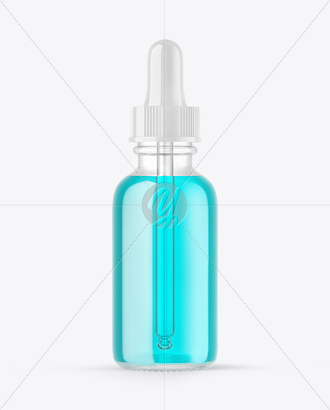 Clear Glass Dropper Bottle Mockup
