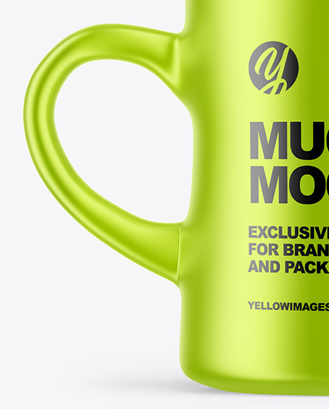 Metallic Mug w/ Coffee Splash Mockup