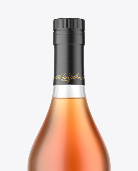 700ml Frosted Glass w/ Whiskey Bottle Mockup 700ml Frosted Glass w/ Whiskey Bottle Mockup