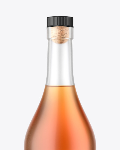700ml Frosted Glass w/ Whiskey Bottle Mockup 700ml Frosted Glass w/ Whiskey Bottle Mockup