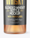 700ml Frosted Glass w/ Whiskey Bottle Mockup 700ml Frosted Glass w/ Whiskey Bottle Mockup