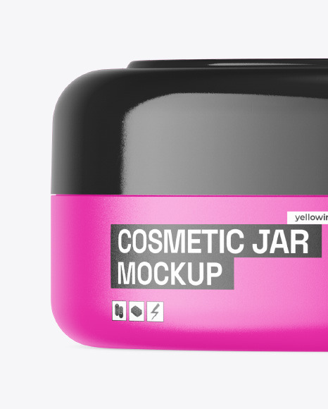 Plastic Cosmetic Jar Mockup