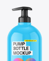 Glossy Plastic Pump Bottle Mockup