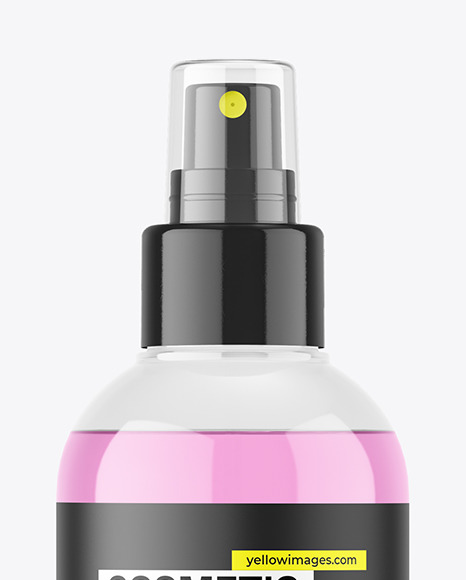 Clear Cosmetic Spray Bottle Mockup