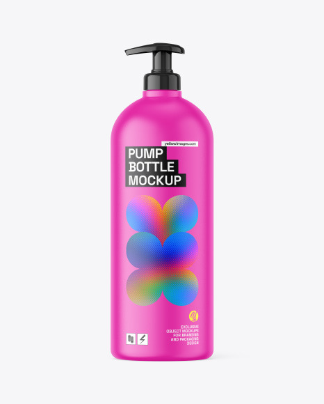 Matte Plastic Pump Bottle Mockup - Soap package mockup