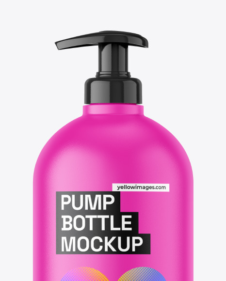 Matte Plastic Pump Bottle Mockup