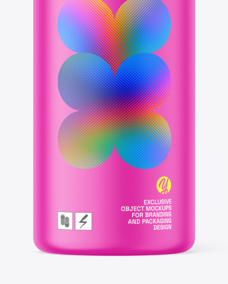 Matte Plastic Pump Bottle Mockup