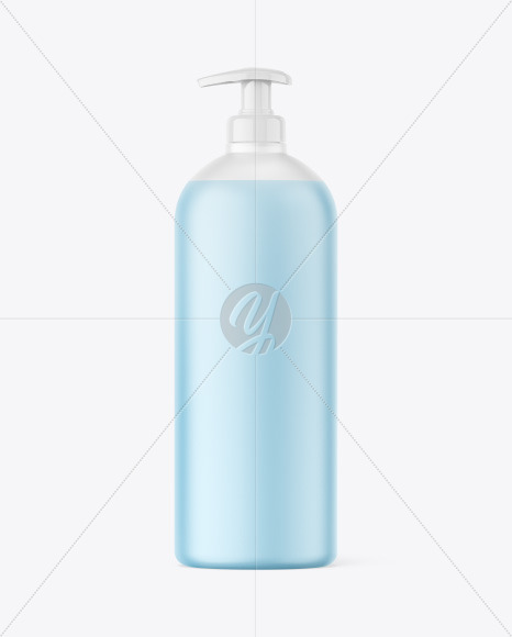 Frosted Plastic Pump Bottle Mockup