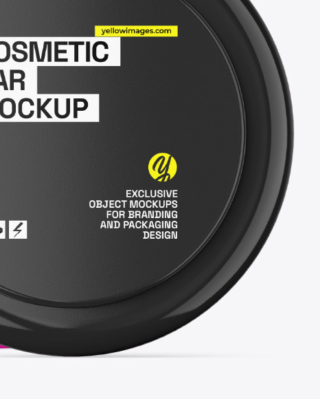 Plastic Cosmetic Jar Mockup