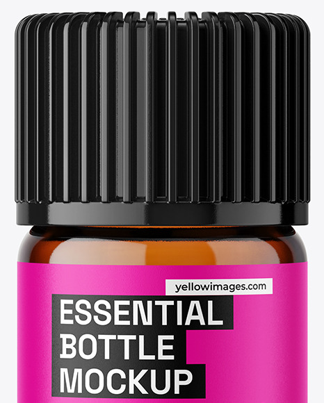 2ml Amber Essential Bottle Mockup