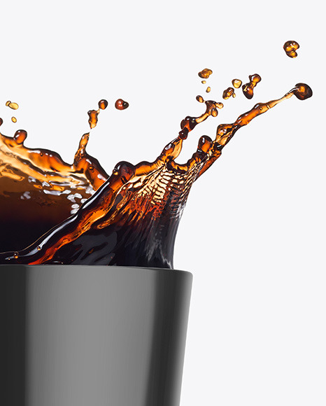 Glossy Mug w/ Coffee Splash Mockup