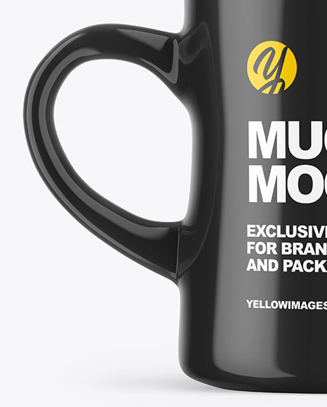 Glossy Mug w/ Coffee Splash Mockup