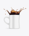 Matte Mug w/ Coffee Splash Mockup