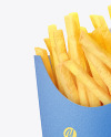 Matte Paper Large Size Packaging w/ French Fries Mockup