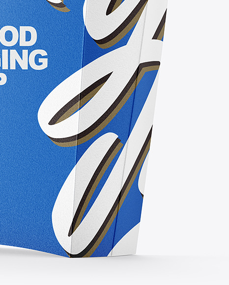 Matte Paper Large Size Packaging w/ French Fries Mockup