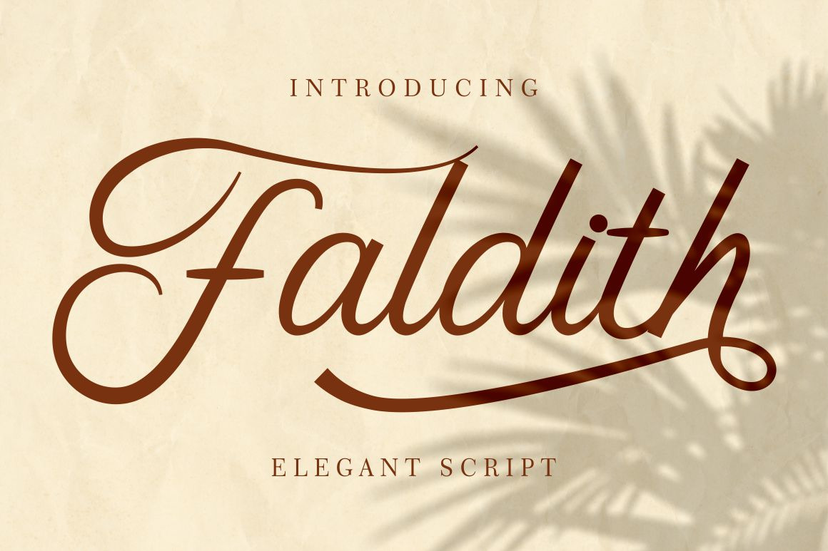 Faldith - Elegant Script Font Faldith - Elegant Script Font