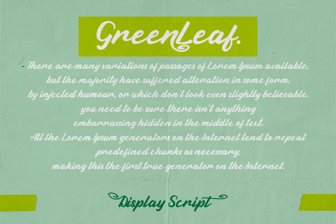 Green Leaf - Display Script Green Leaf - Display Script