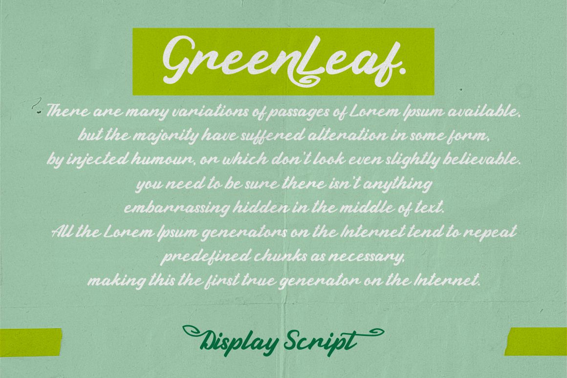 Green Leaf - Display Script