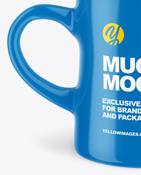 Glossy Mug w/ Coffee Splash Mockup