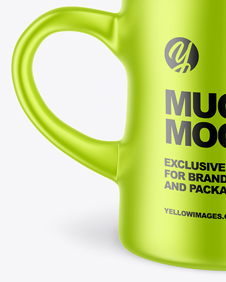 Metallic Mug w/ Coffee Splash Mockup