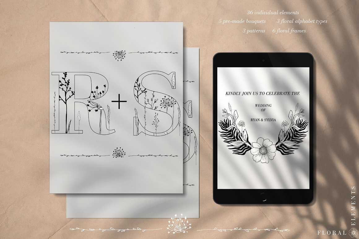 Hand-drawn Floral Collection Hand-drawn Floral Collection
