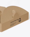 Corrugated Pizza Box w/ Handle Mockup